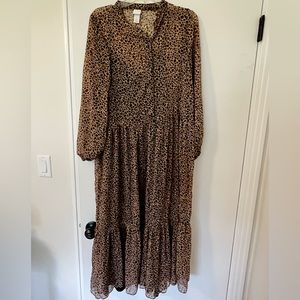 H&M animal print dress